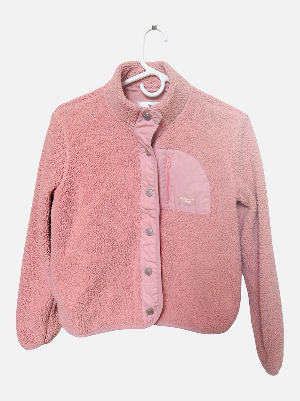 Abercrombie & Fitch Kids Pink Sherpa Fleece Jacket Size 11/12